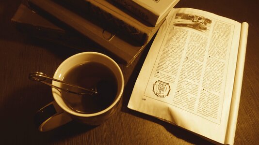 Book tea vintage