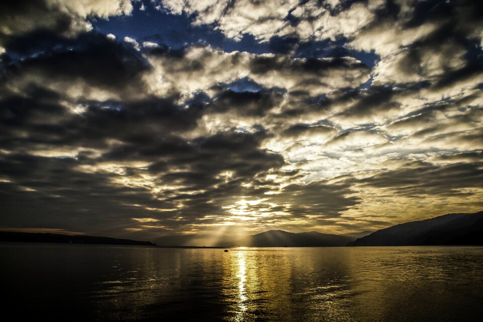 Reflection sky river