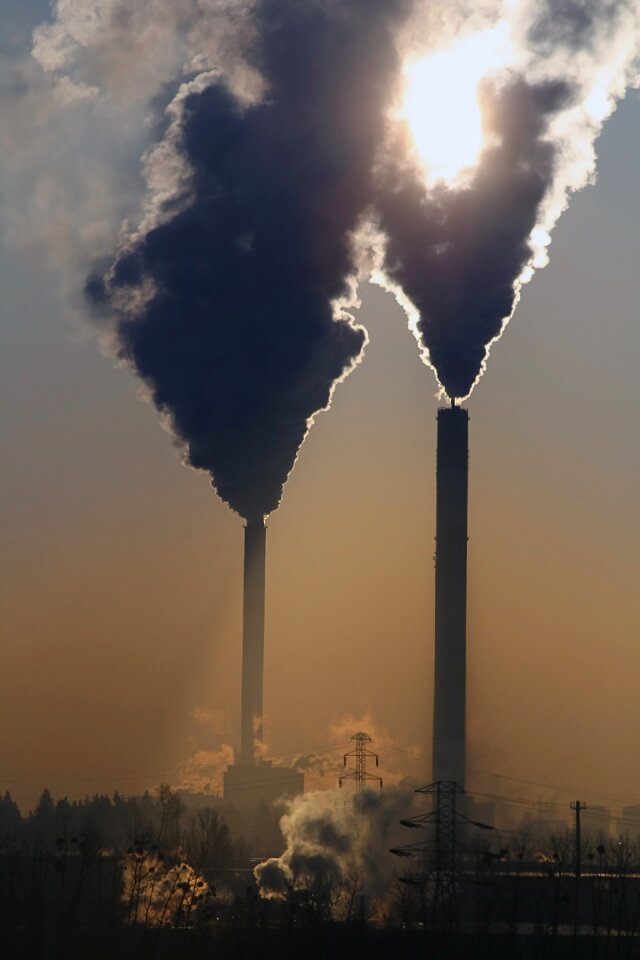 The environment chimney combined heat and power plant