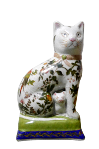 Porcelain cat decoration