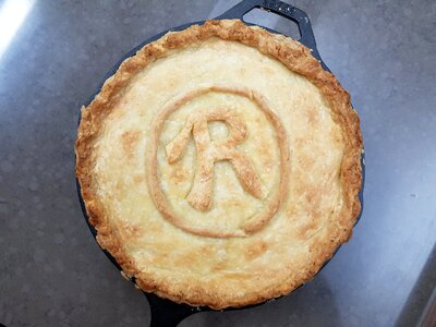Pie crust chicken pie
