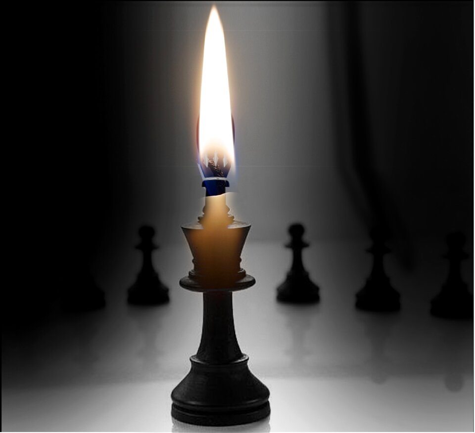 Candlelight burnt gray candle