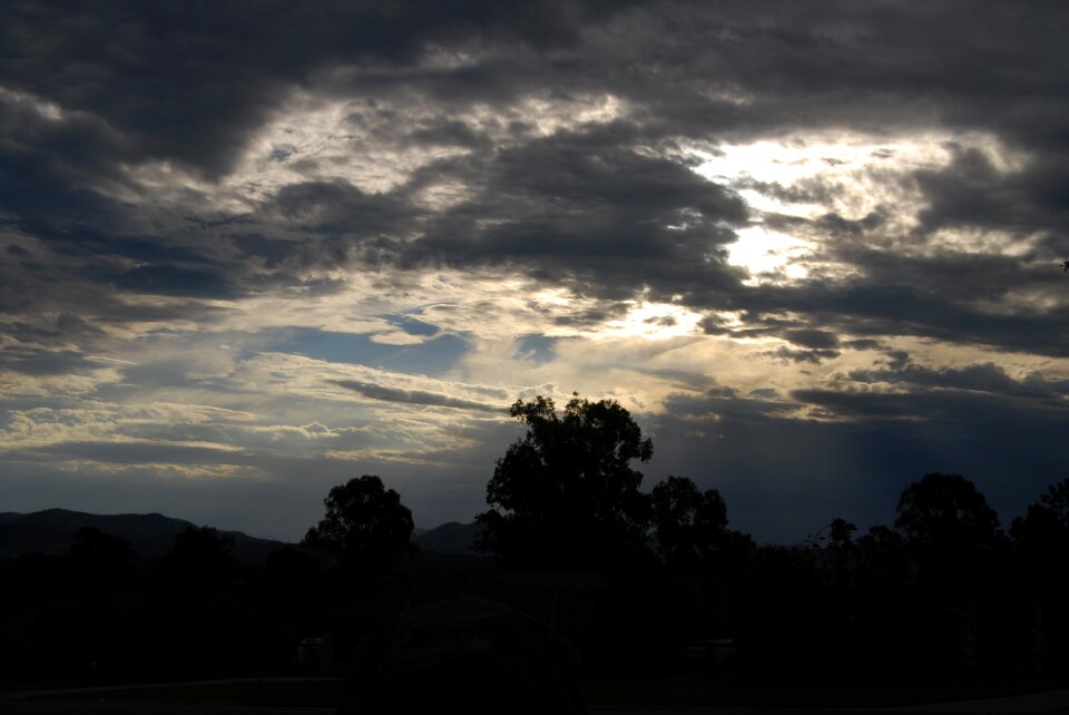 Panoramic outdoors sunset