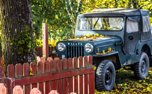 Old car classic jeep photo