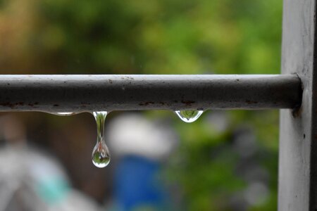 Rain wet window photo