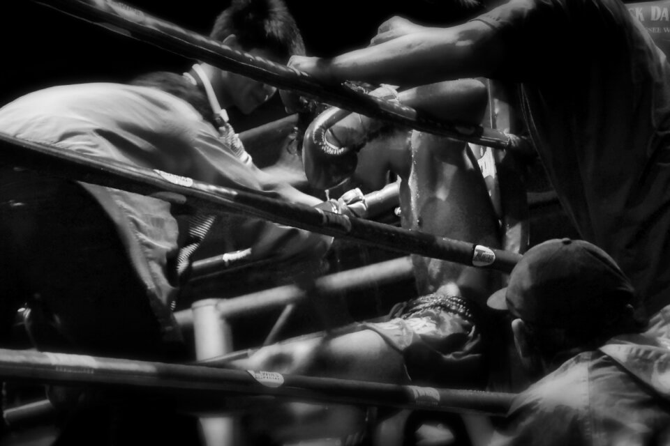 Martial arts kick boxing boxer