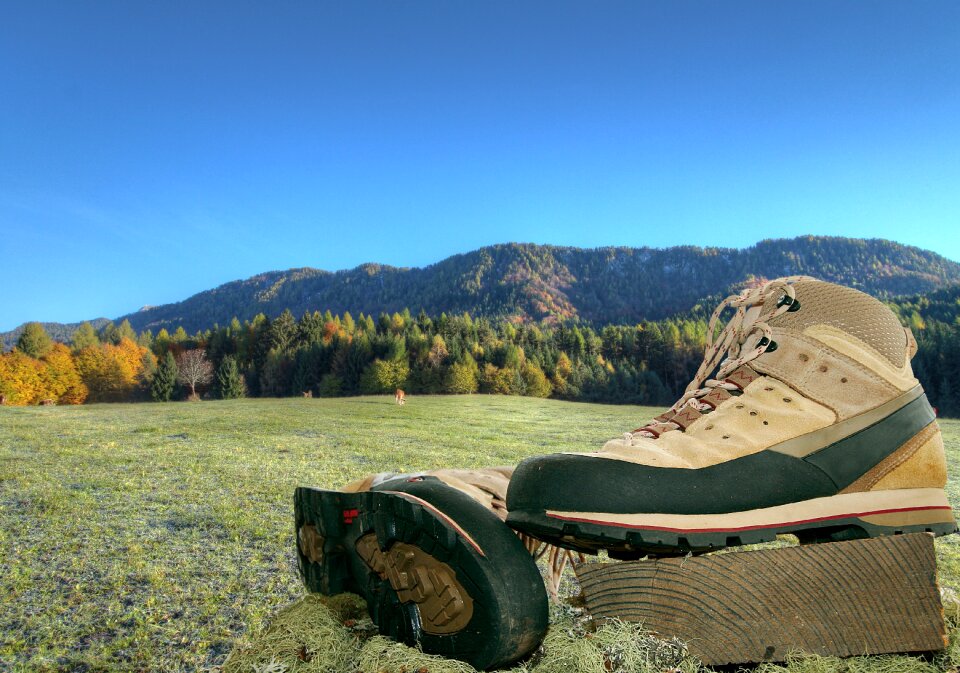 Alpine boots travel sky