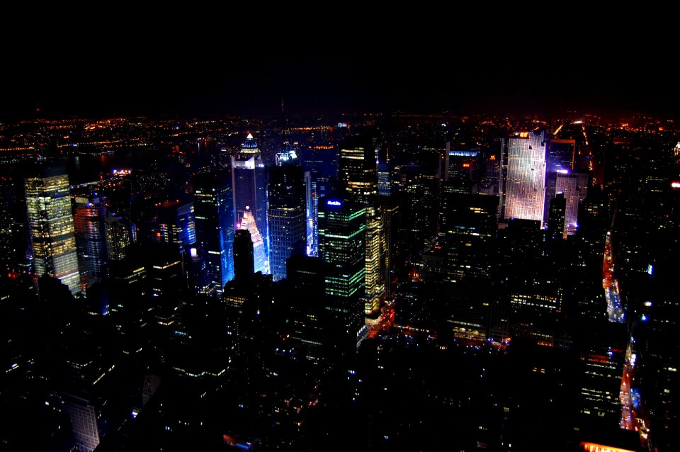 Urban new york night view photo