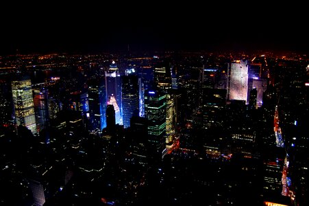 Urban new york night view
