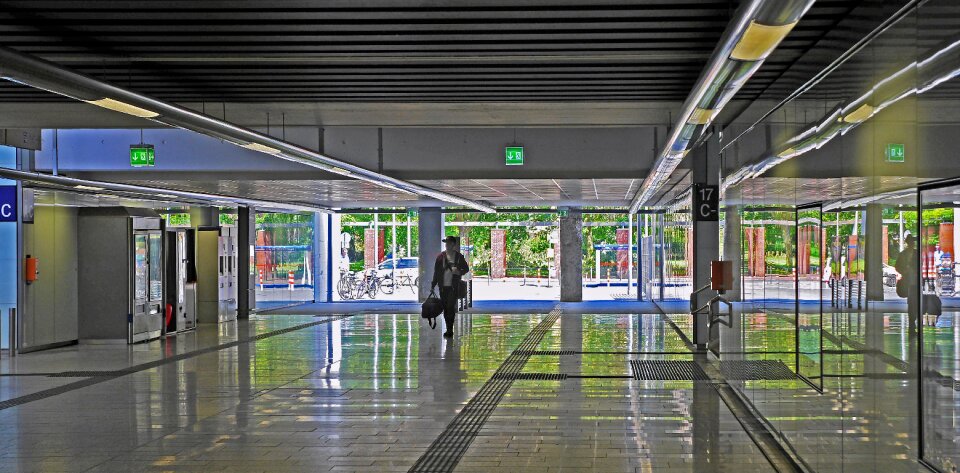 Pedestrian tunnel station horizontal photo