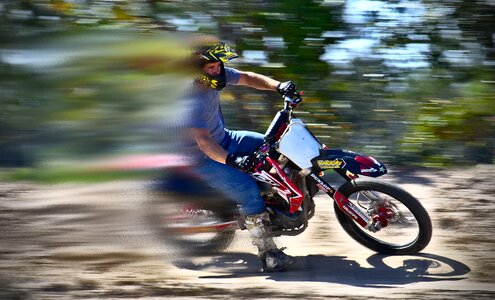 Motion race motocross photo
