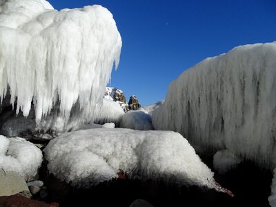 Ice icicles winter photo