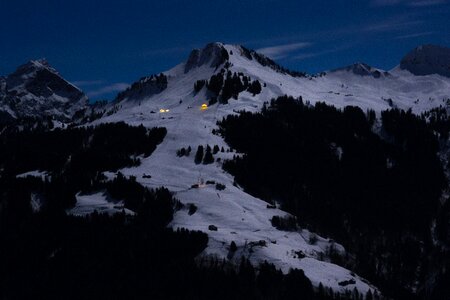 Landscape mountain summit night photograph photo