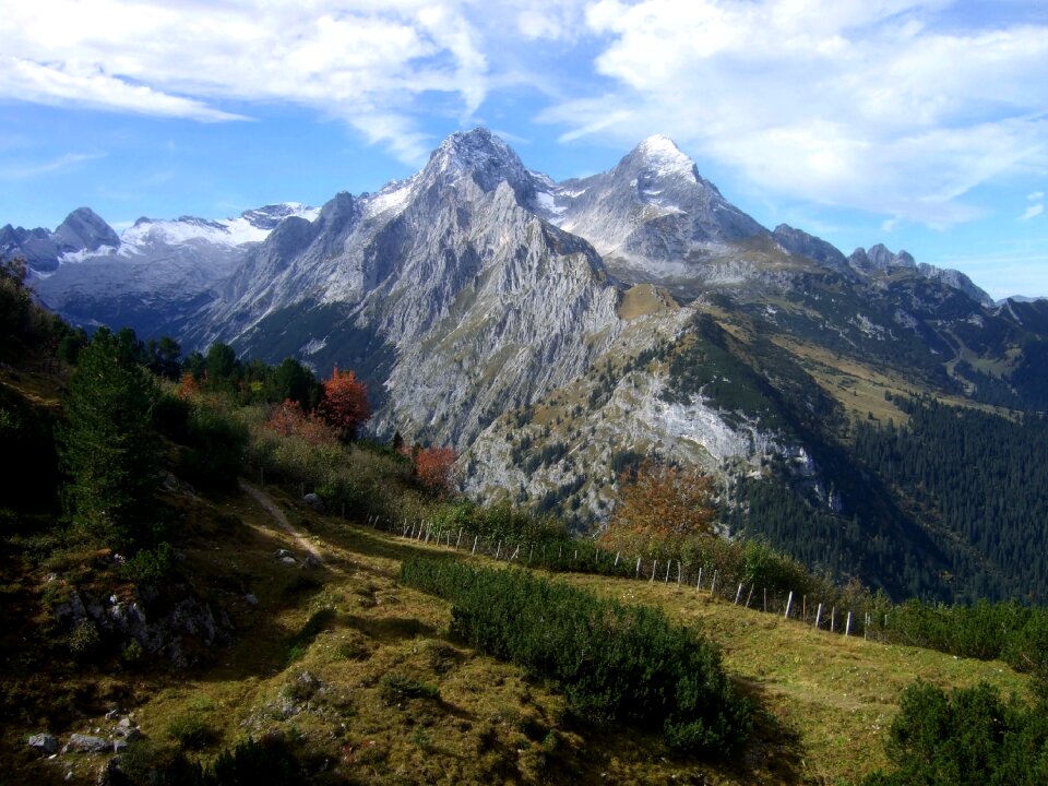 Landscape mountain summit panoramic image