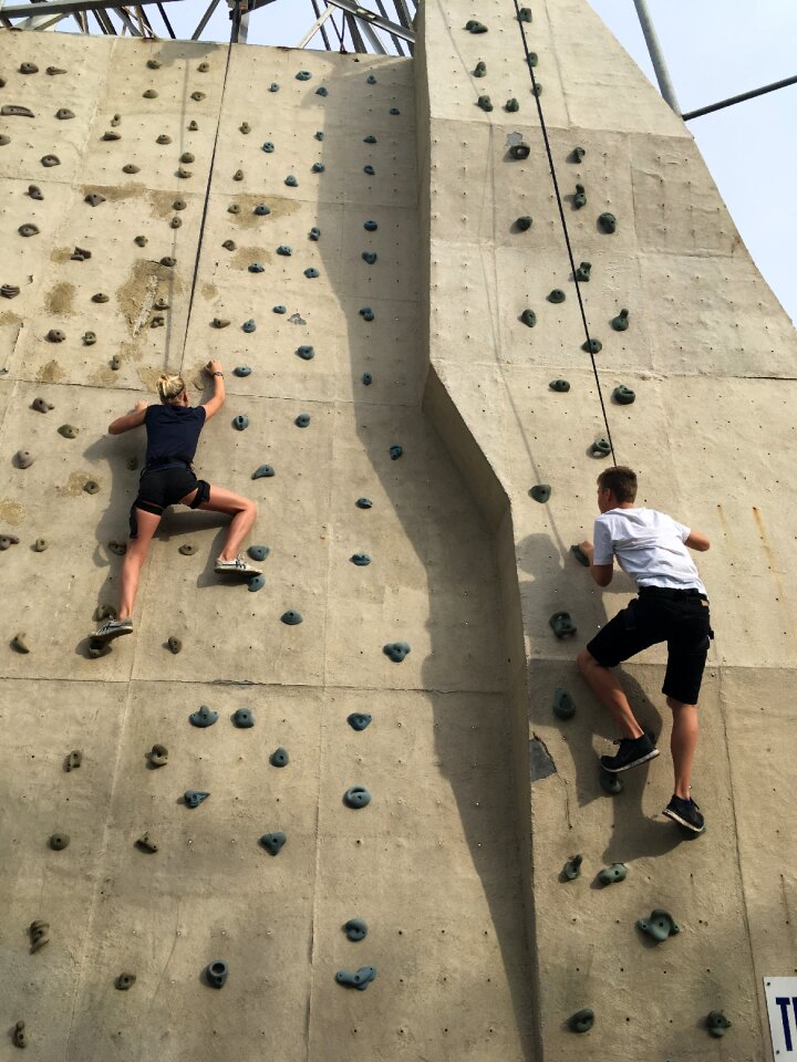 Man outdoor climb