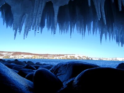 Ice icicles winter photo