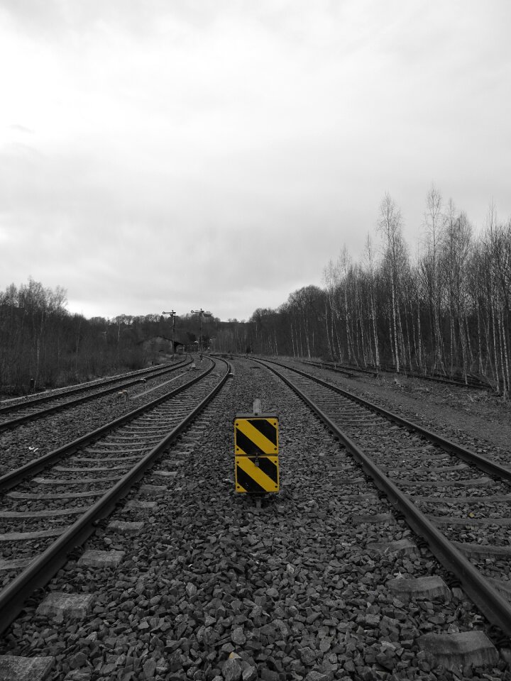 Railway station stones gravel