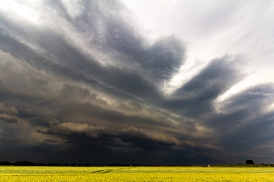A thunderstorm cell storm front squall line