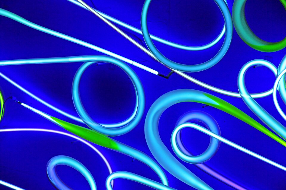 Lights spiral green