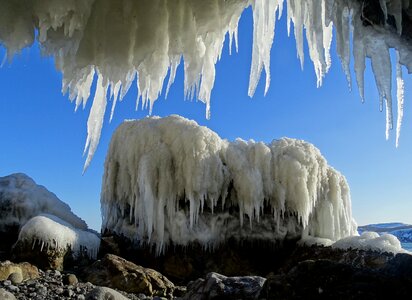 Ice icicles winter photo