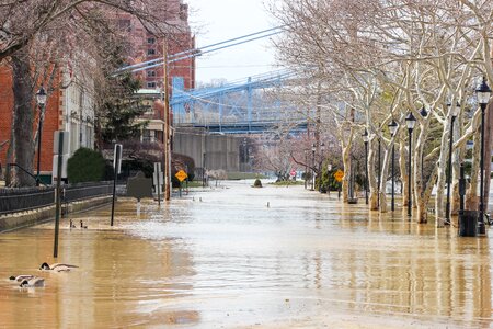 Reflection city flood