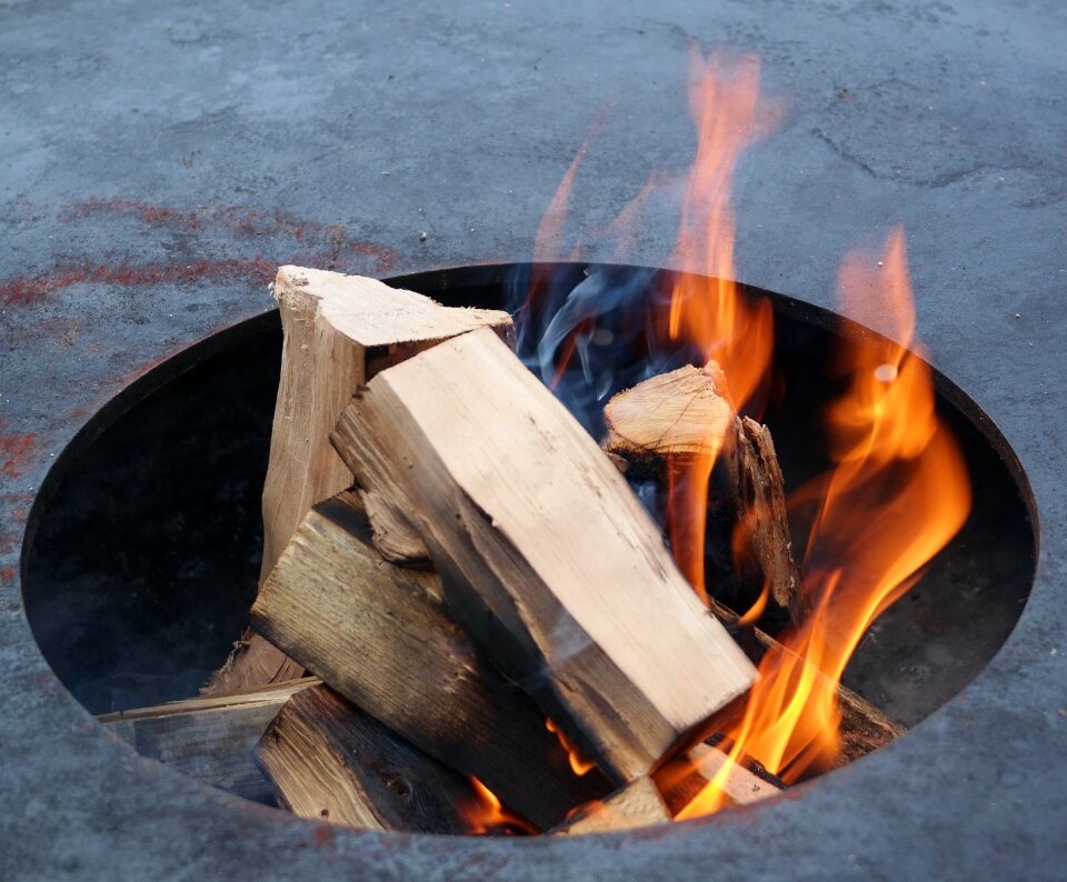 Fire burn firewood