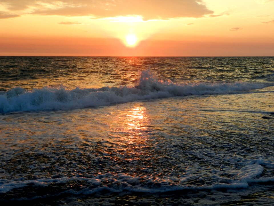 Evening beach coast