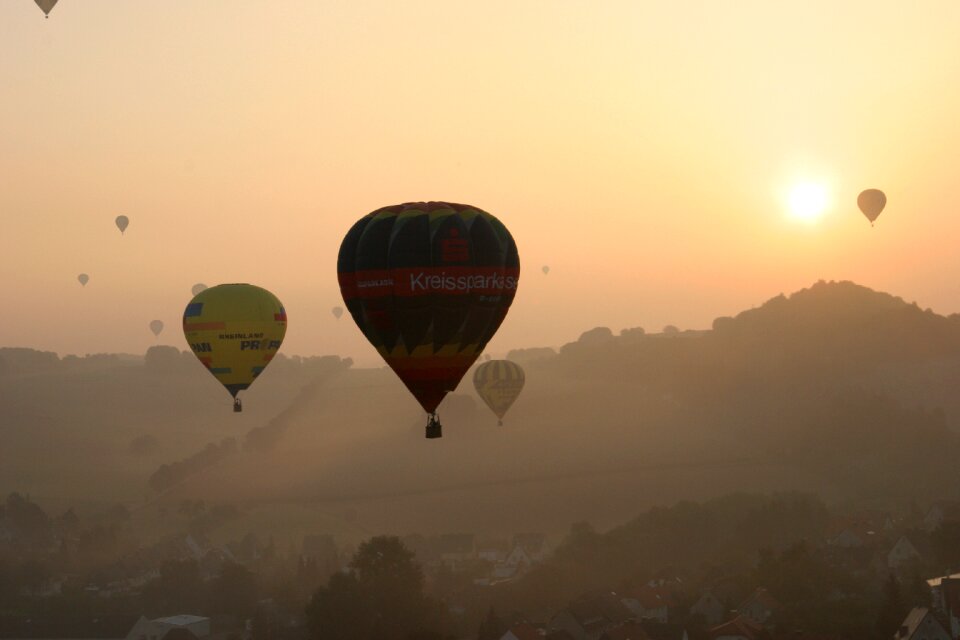Hot air balloon parachute adventure