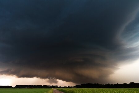 Monster hail storm wall cloud photo