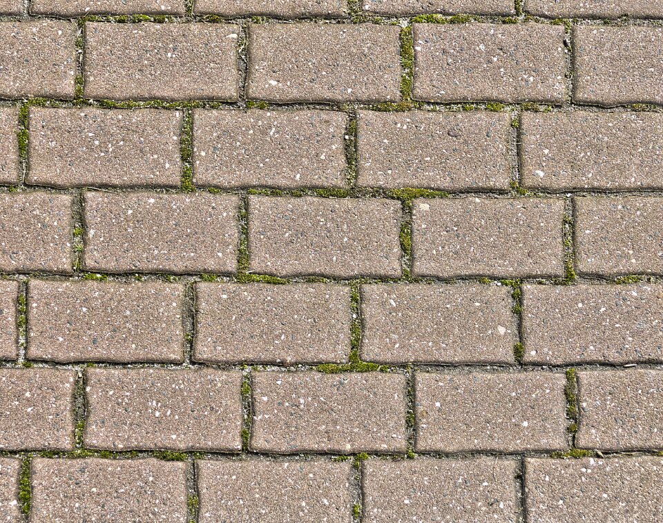 Concrete block patch paved