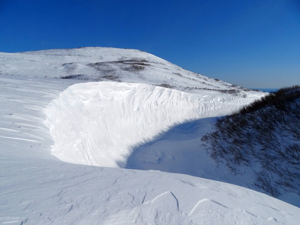 Pit snow cornice photo