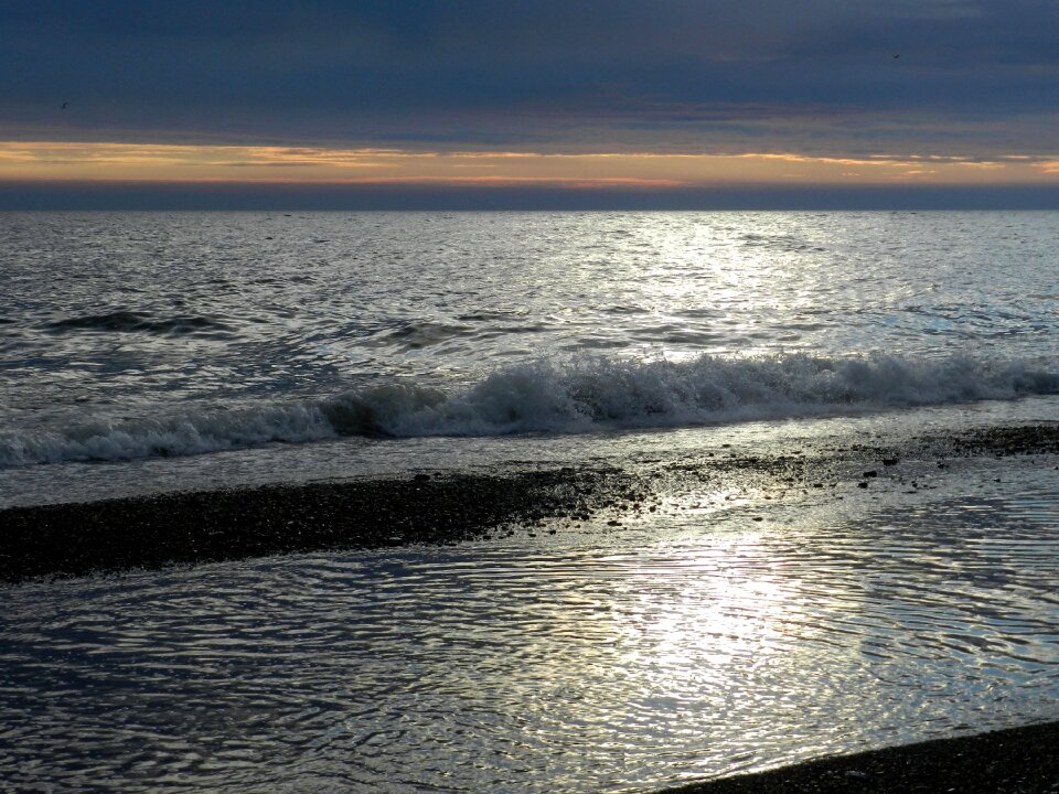 Evening beach coast