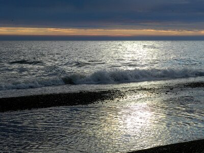 Evening beach coast photo