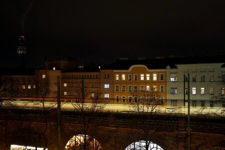 Illuminated building vienna photo