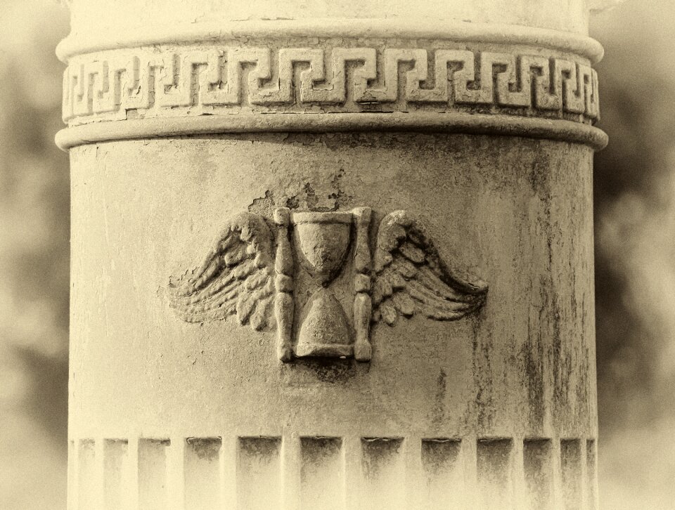 Cemetery mourning sculpture
