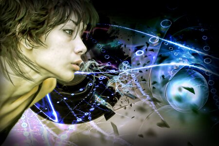 Wallpaper woman special effects