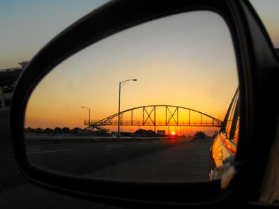 Transport rear-view mirror travel