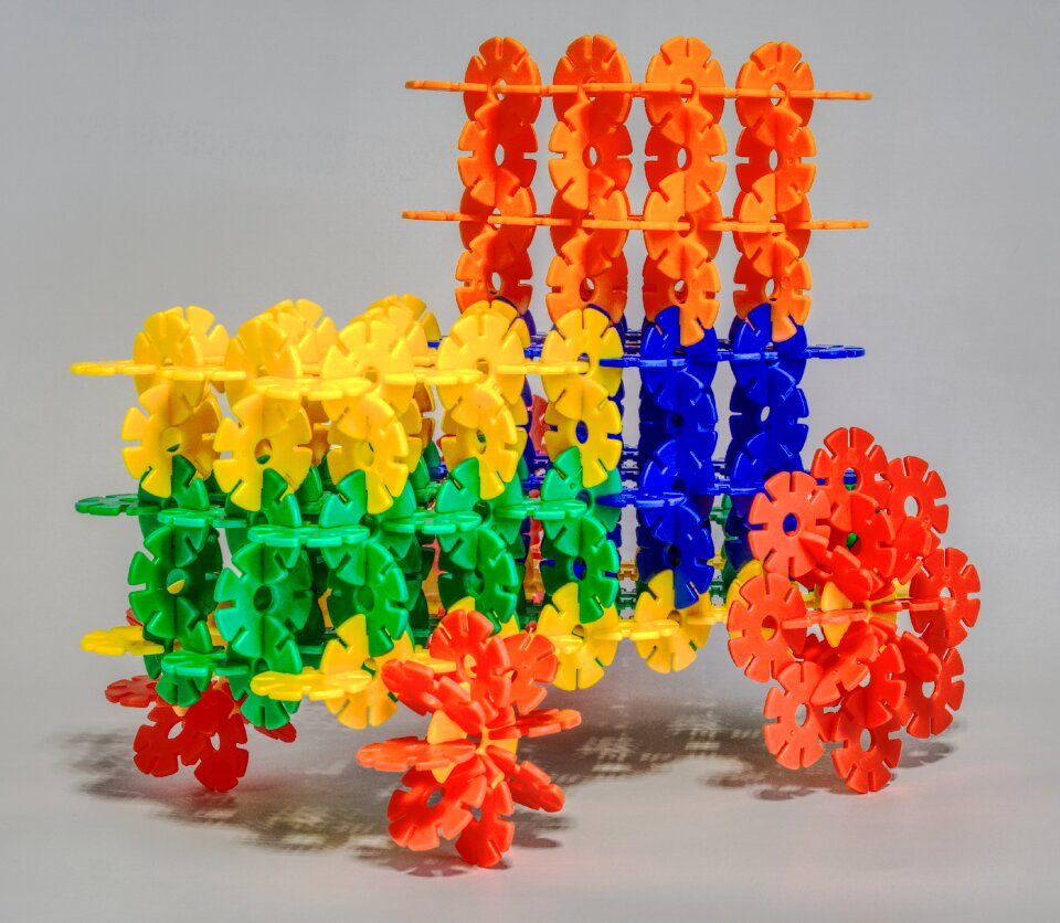 Connector system insert toys