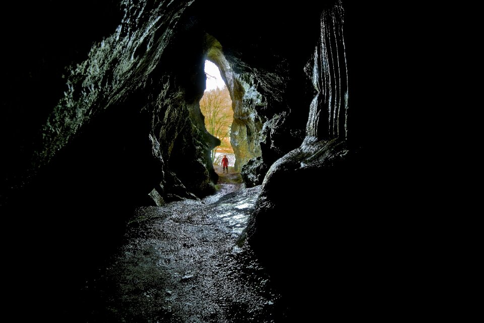 Cave potholing reflection