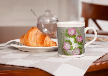 Breakfast the croissant mug photo