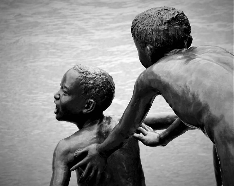 Children playing sculpture