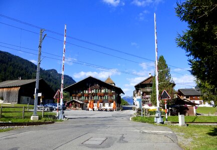 Station passing a level barriere photo