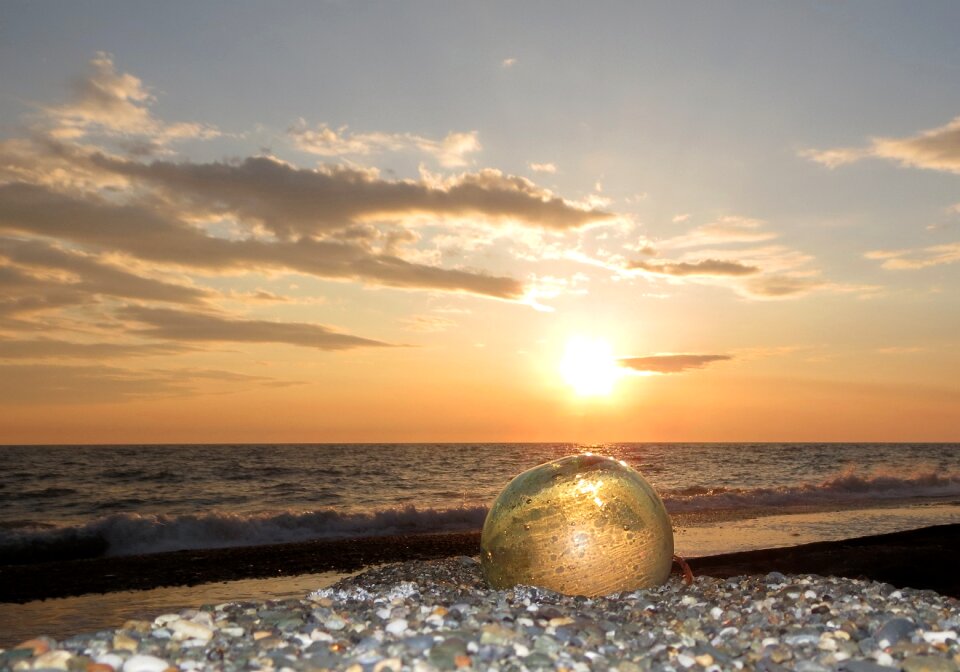 Evening beach float