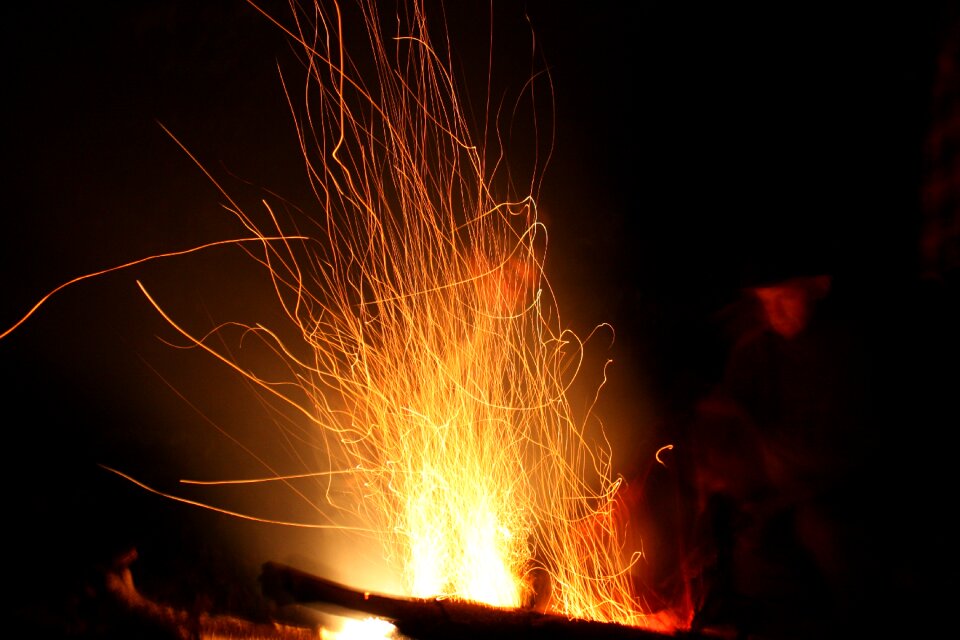 Night blazing fiery