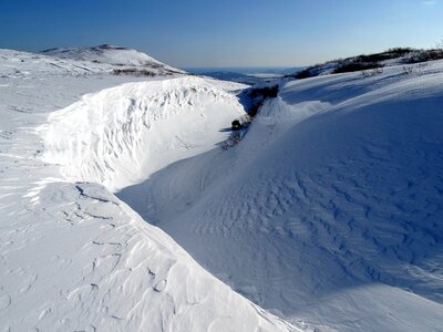 Pit snow cornice photo