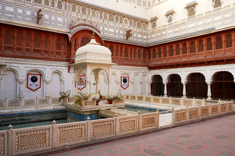 Palace courtyard junagarh fort