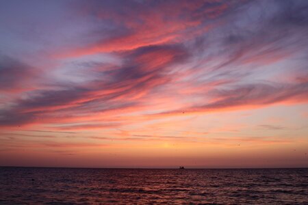 Dawn twilight sea photo