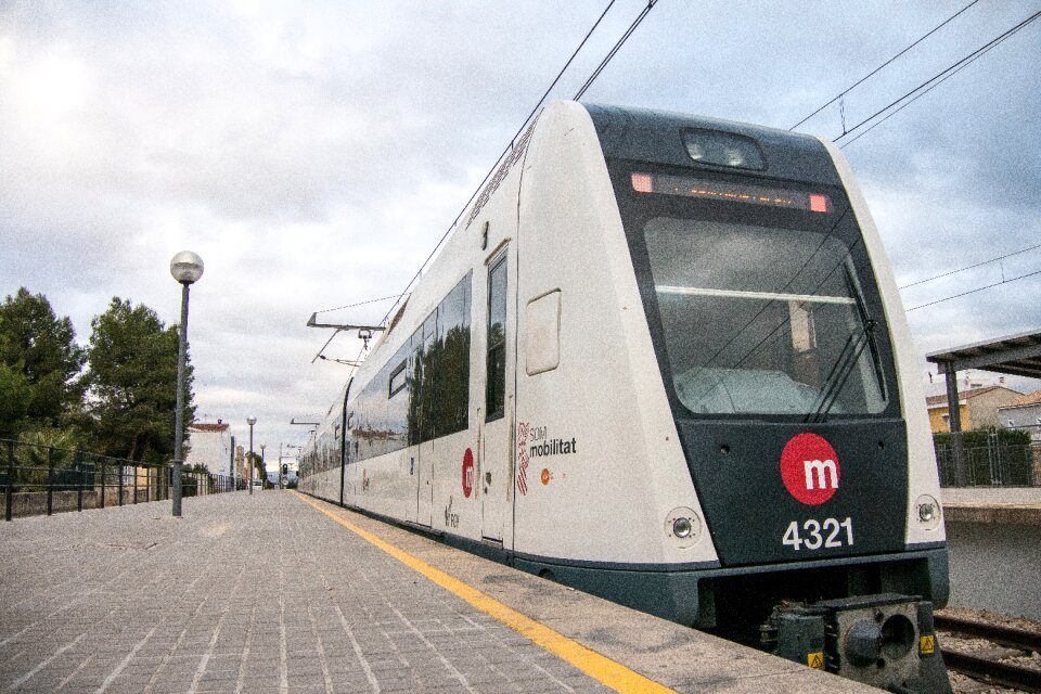 Railway line road metro
