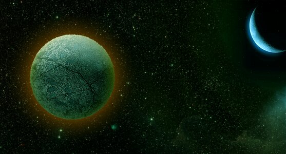 Moon planet galaxy