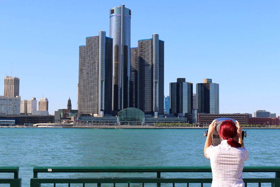 Downtown cityscape windsor ontario